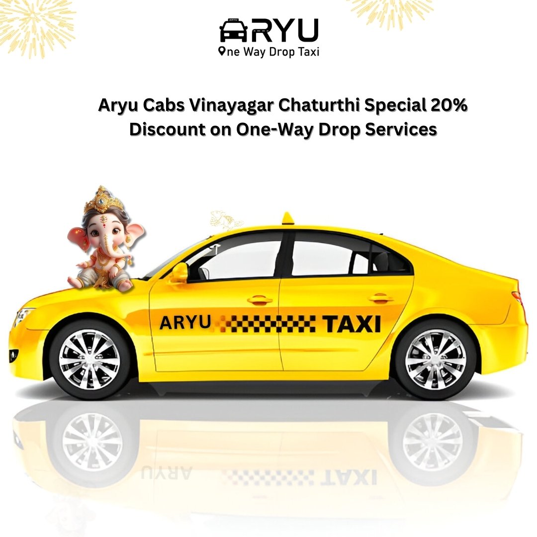 Aryu Cabs Vinayagar Chaturthi Special 20% Discount on One-Way Drop Services